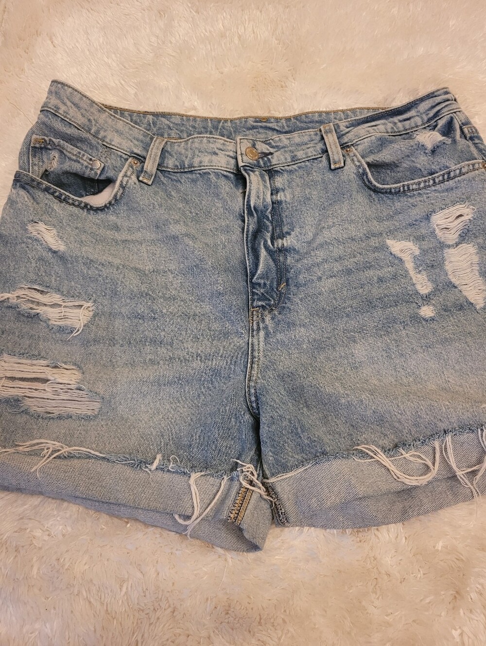 H&M Plus 100% Cotton Plus Size Mom Denin Jeans Size 16 New Without Tag!
